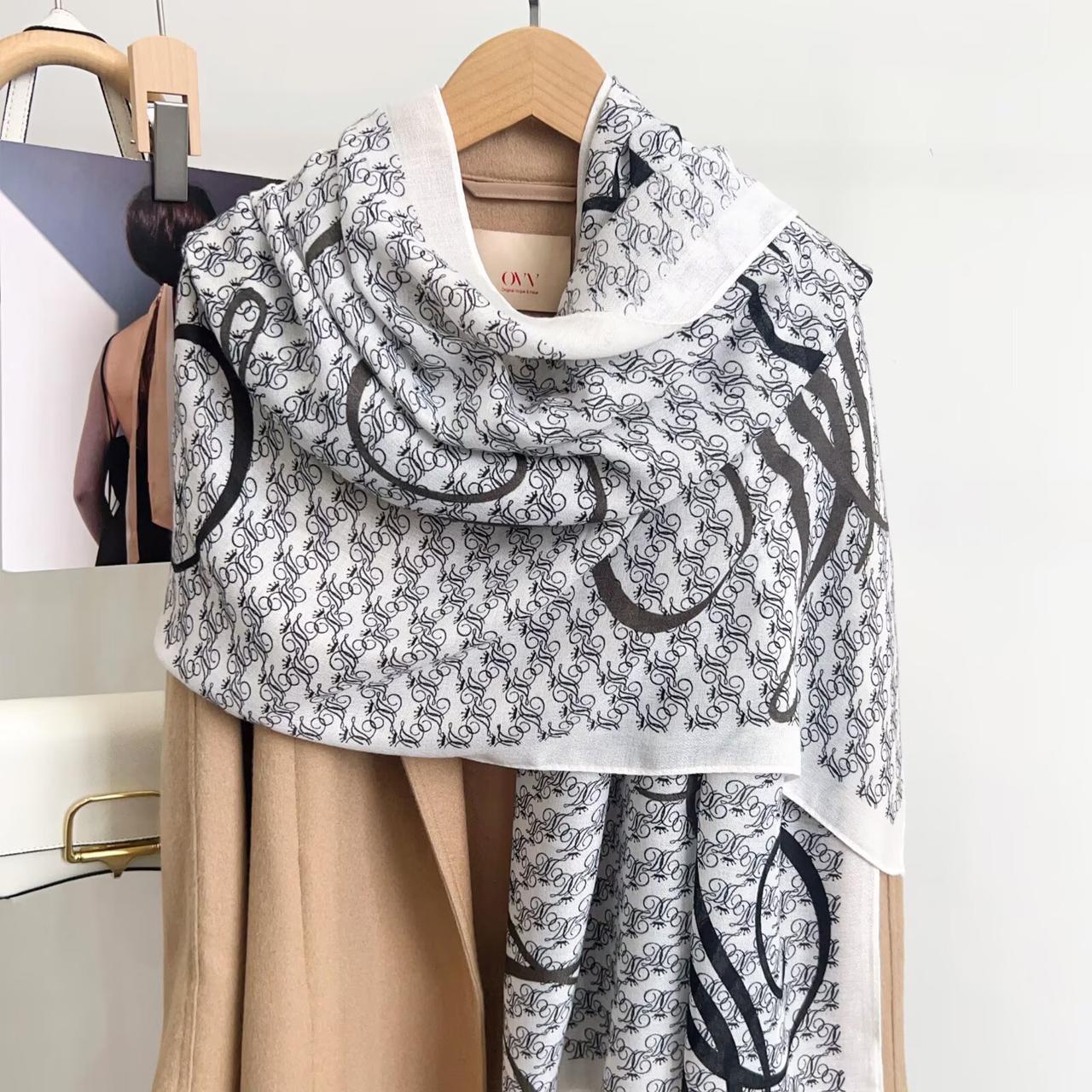 Black Brand Hit Printed Viscose Scarf