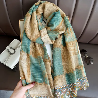 Palm Printed Viscose Scarf