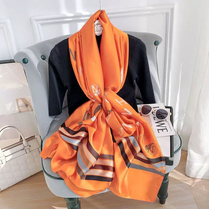 Geo Printed Silk Scarf Summer Edition 26'