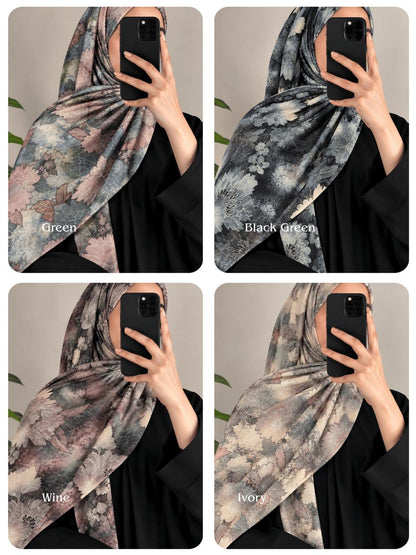 Daisy Printed Cotton Hijabs