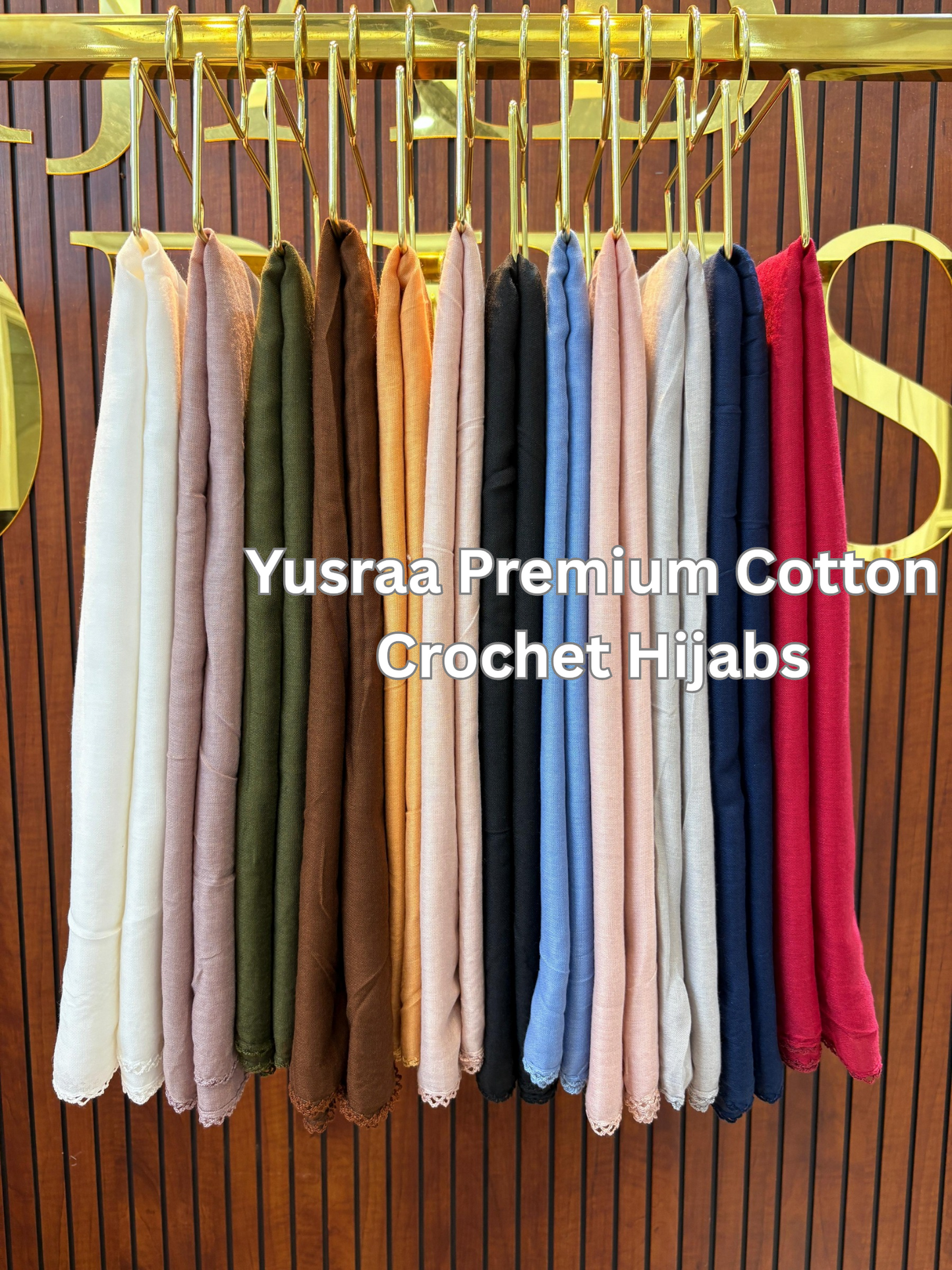 Yusraa Premium Cotton Crochet Hijabs