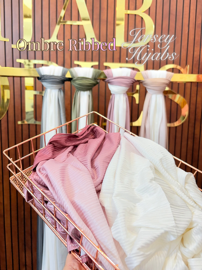 Ombre Ribbed Jersey Hijabs