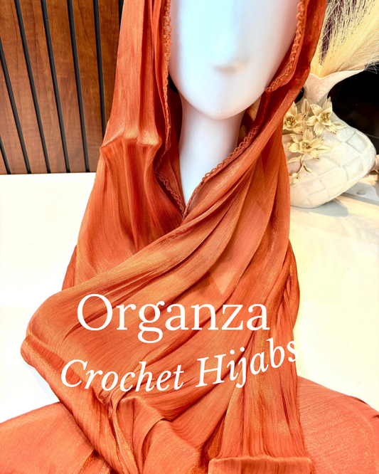 Organza Shimmer Crochet Hijabs by Asma
