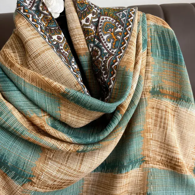 Palm Printed Viscose Scarf