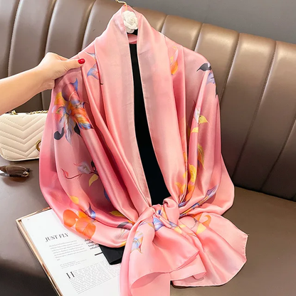 Spring Kiss Printed Silk Scarf