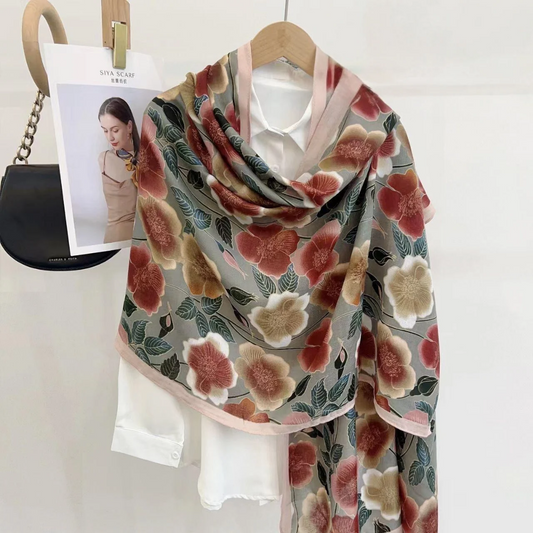 Tropical Escape Printed Viscose Scarf