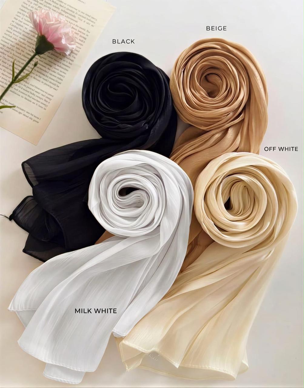 Zera Premium Everyday Neutrals Shimmer Organza monsoon 26'