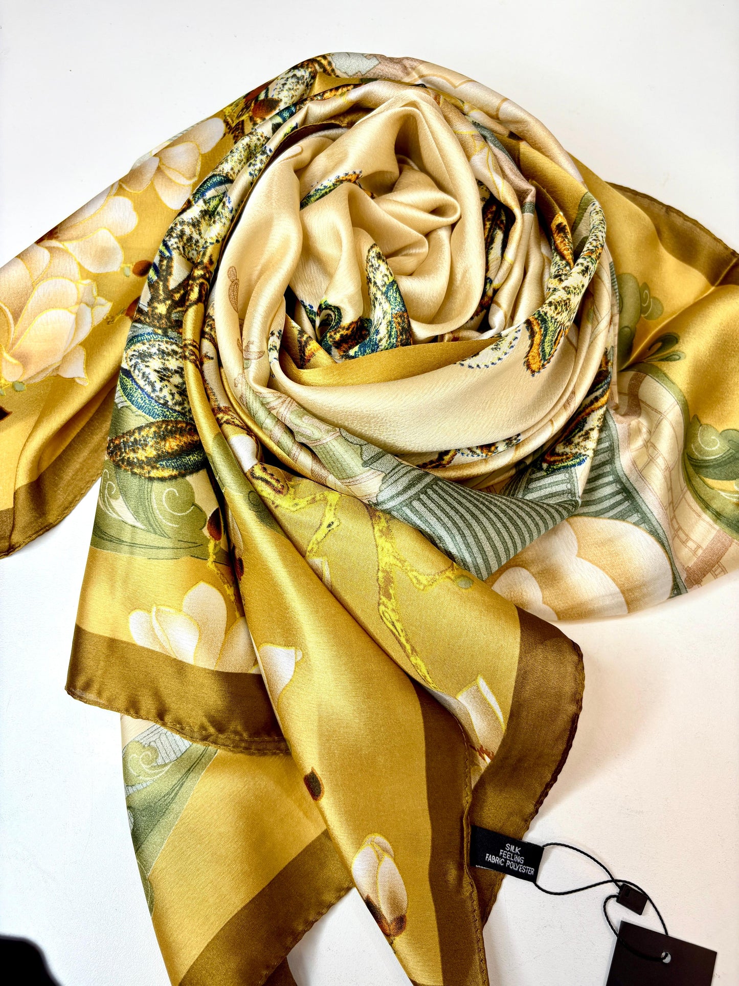Orchid Bloom Printed Silk Scarf