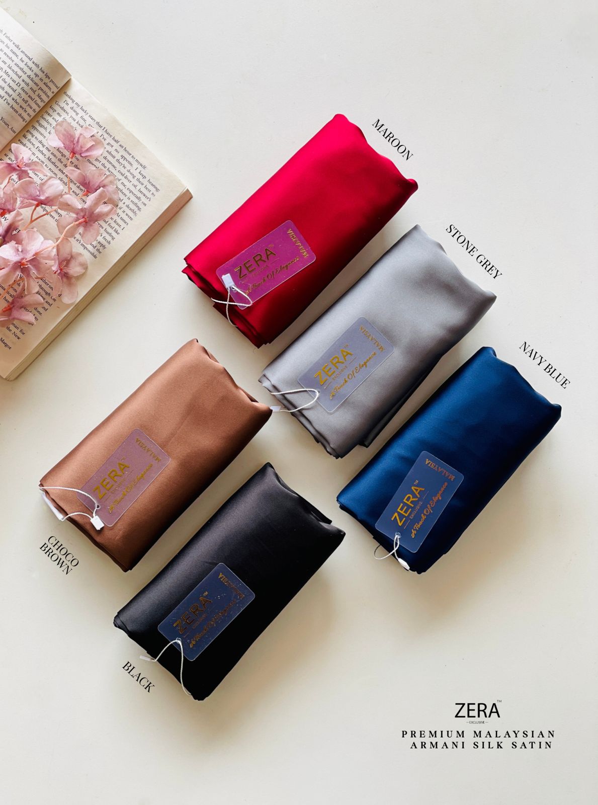 Zera Malaysian Armani Silk Satin Hijabs
