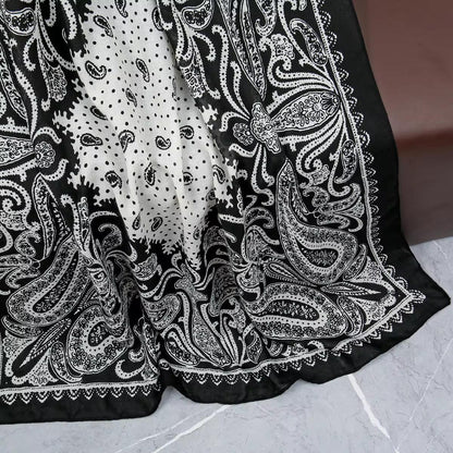 Black White Polka Mehendi Printed Summer Edition 26’ Viscose Scarf