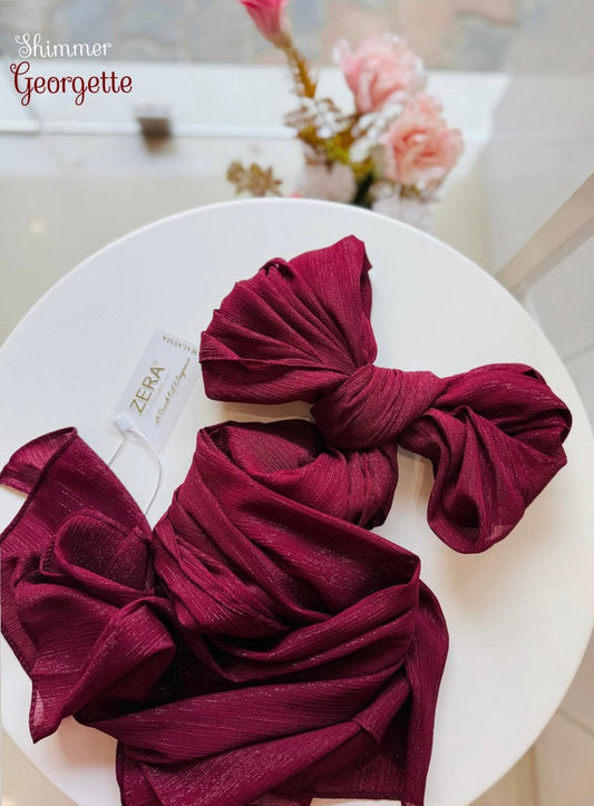 Zera Shimmer Georgette Hijabs