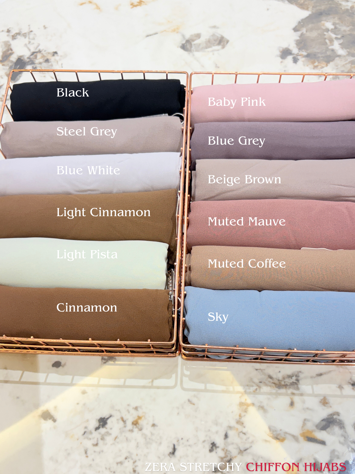 Zera Luxe Premium Stretchy Chiffon Hijabs