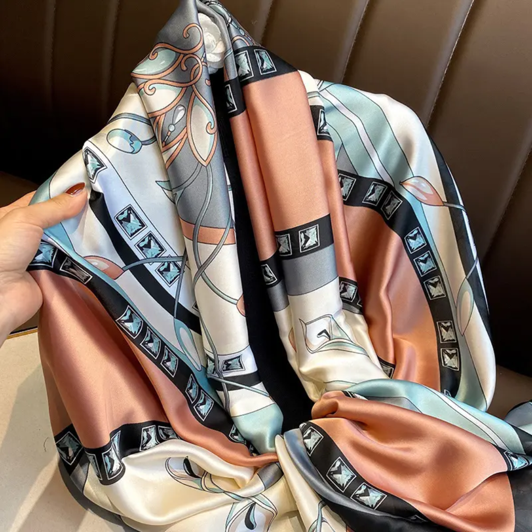 Colour Abstract Printed Silk Scarf Summer Edition 26'