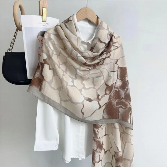 Desert Dunes Printed Viscose Scarf