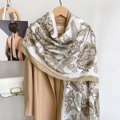 Ruba Rose Sage  Printed Summer Edition 26’ Viscose Scarf